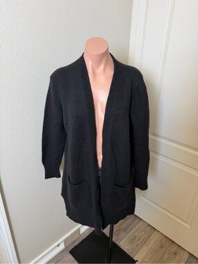Madewell Black Open Front Pocket Cardigan Sz S